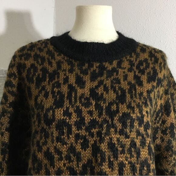 Valerie Stevens Leopard Print Sweater Size M - Picture 4 of 9
